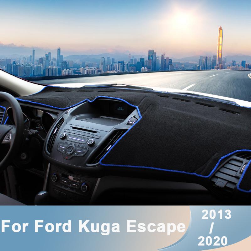 Auto Dashboard Vermeiden Licht Pad Instrument Plattform Abdeckung Matte Teppiche Borte Für Ford Kuga MK2 Escape 2013 2014 2015 2016 2018