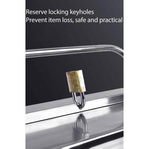 Stainless Steel Cantilever Folding Metal Tool Box, 3-Tier 5-Tray, Portable Toolbox Organizer Storage Toolbox for Screwdrivers, Wrenches, Drills (350)