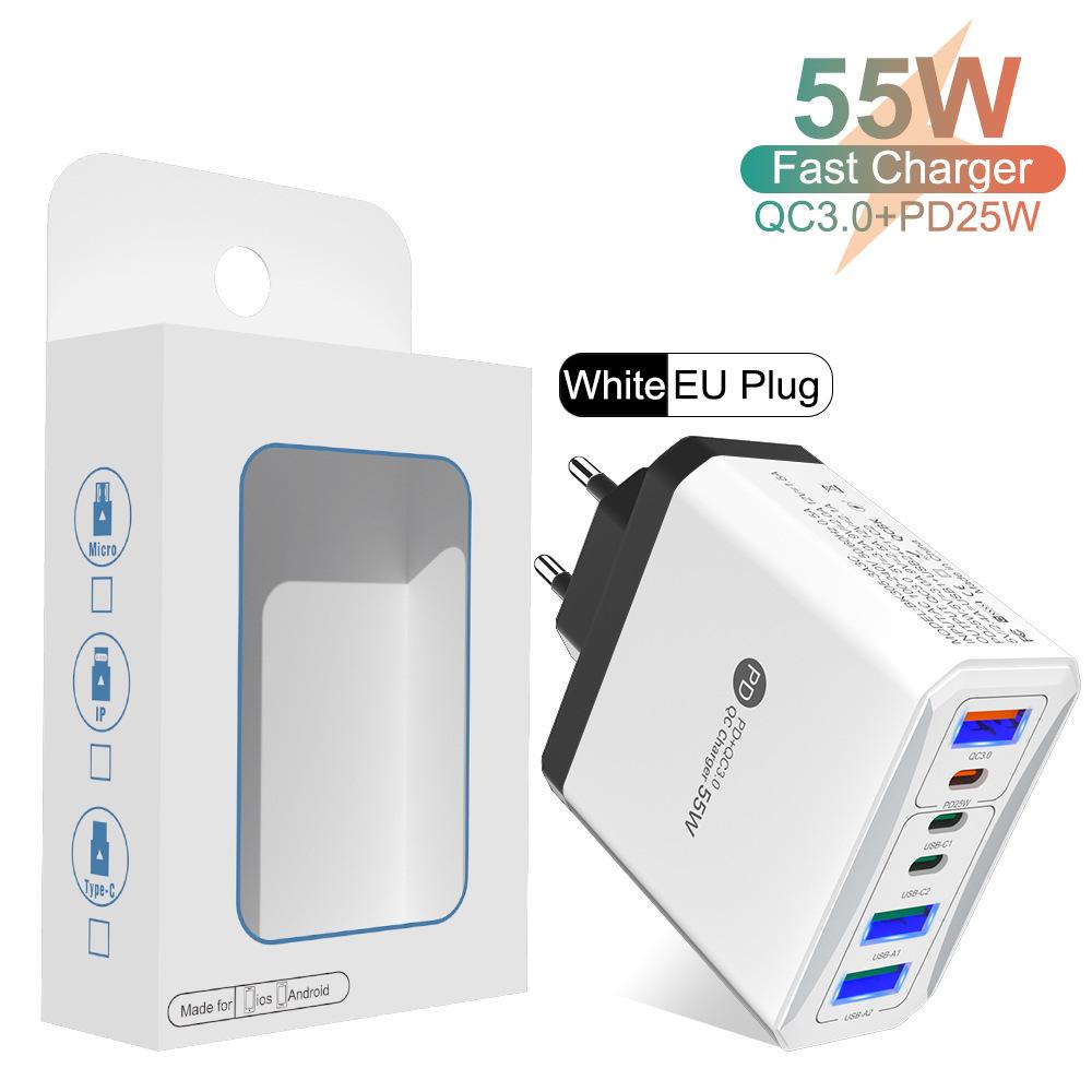 PD65W GaN Dual-Port Fast Charger for Computers & Tablets, EU Standard