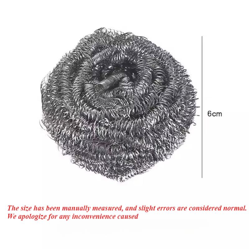 20pcs/bag Stainless Steel Cleaning Ball Kitchen Cleaning Brush Pot Brushing Dish Steel Ball