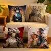 Cushion Cover  Linen  SkinFriendly Soft Decorative Case For Sofa Home Decor Hot Anime Games RReverse1999 Pillow Cover
