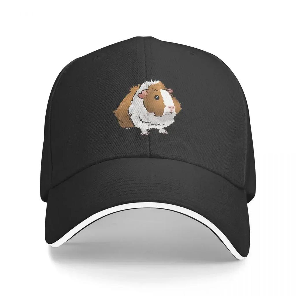Cute Guinea Pig Cartoon Animal Baseball Cap Breathable Cotton Adjustable Casual Hat For Adults