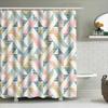 Geometric Shower Curtain Modern Abstract Pattern Waterproof Bathroom Decor Washable Liner Backdrop Artistic Home Textile