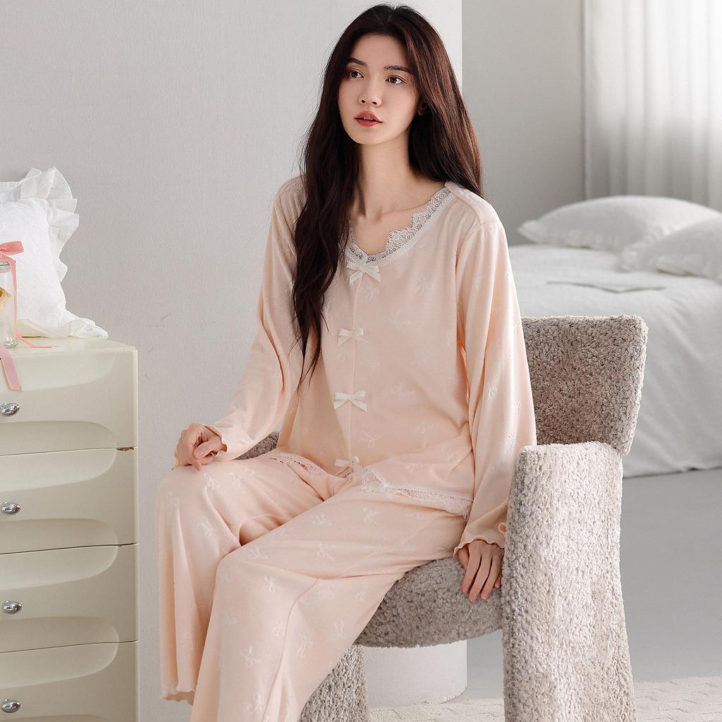 Pajamas Women'S Autumn And Winter Coral Fleece Thickened And Fleece Winter Island Fleece Loungewear Thin Fleece Spring And Autumn High-End Suit
