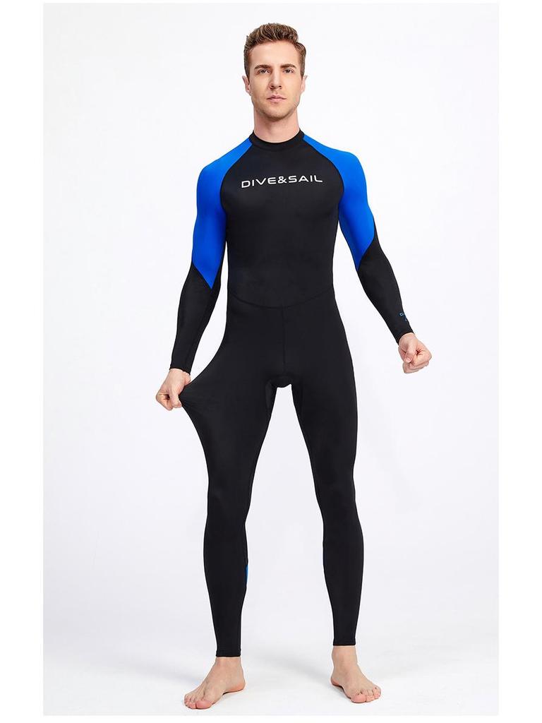 DIVE&SAIL Men's Quick-Dry One-Piece Snorkeling & Surfing Lycra Wetsuit