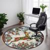 1pc Winter Deer Office Round Area Rug, Under Office Chairs Bedroom Living Room Home Decor, Room Deco