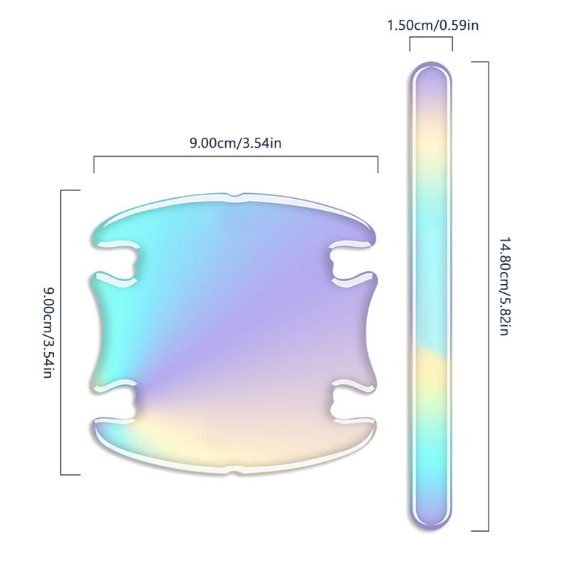 SEAMETAL 8PCS Car Door Sticker Scratch Resistant Cover Protective Film For Automatic Handle Protective Film