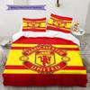Man Utd Bedding Quilt Set Quilt Cover Pillowcase Home Decoration Birthday Gift (1 * Duvet Cover + 2 * Pillowcase, Without Core)