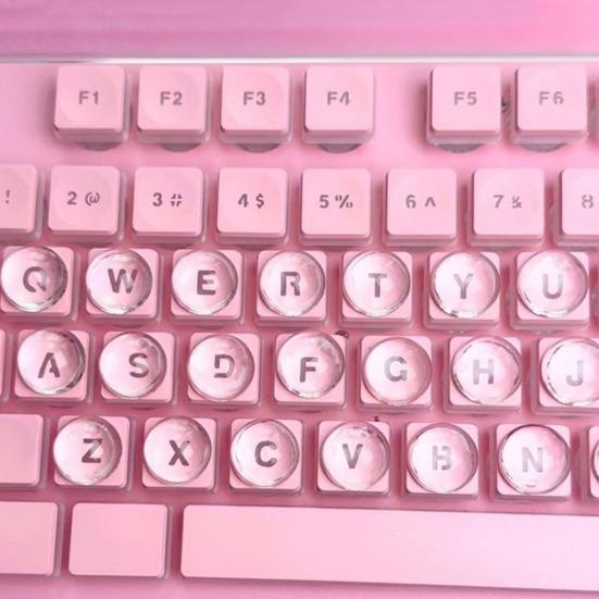 32/64/128Pcs Long Nails Keyboard Stickers Women Raised Keyboard Bubbles Clear Nail Art Typing Sticker Laptop PC Keyboard Covers