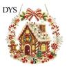 Christmas Tree Hanging Ornaments Xmas Snowman Ornament, Round Acrylic Santa Reindeer Seasonal Party Decor Door Sign for Festive Window Wall