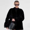 Russian imitation fur mink coat medium and long V-neck environmentally friendly fur top artificial fur clothing women