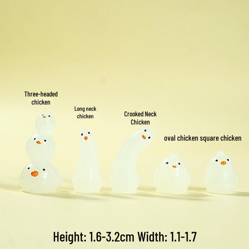 Illuminated DIY Resin Car Interior Decorations - Cartoon Chicken Ornaments