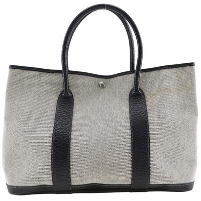 Hermes Gartenparty 36 PM Tragetasche grau Tower ash Damen Gebraucht