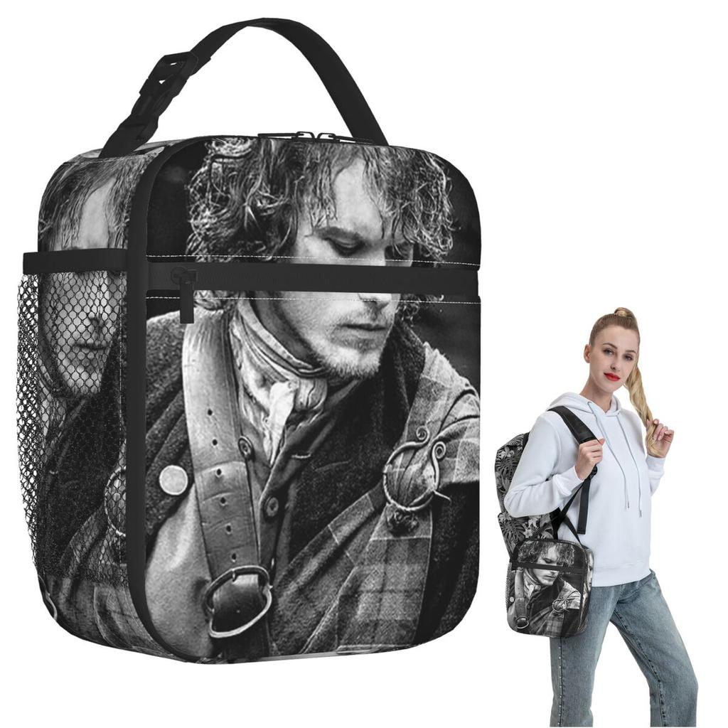 Jamie Fraser Outlande Insulated Lunch Bag for Women Kids Portable Food Boxes Thermal Lunch Box Tote