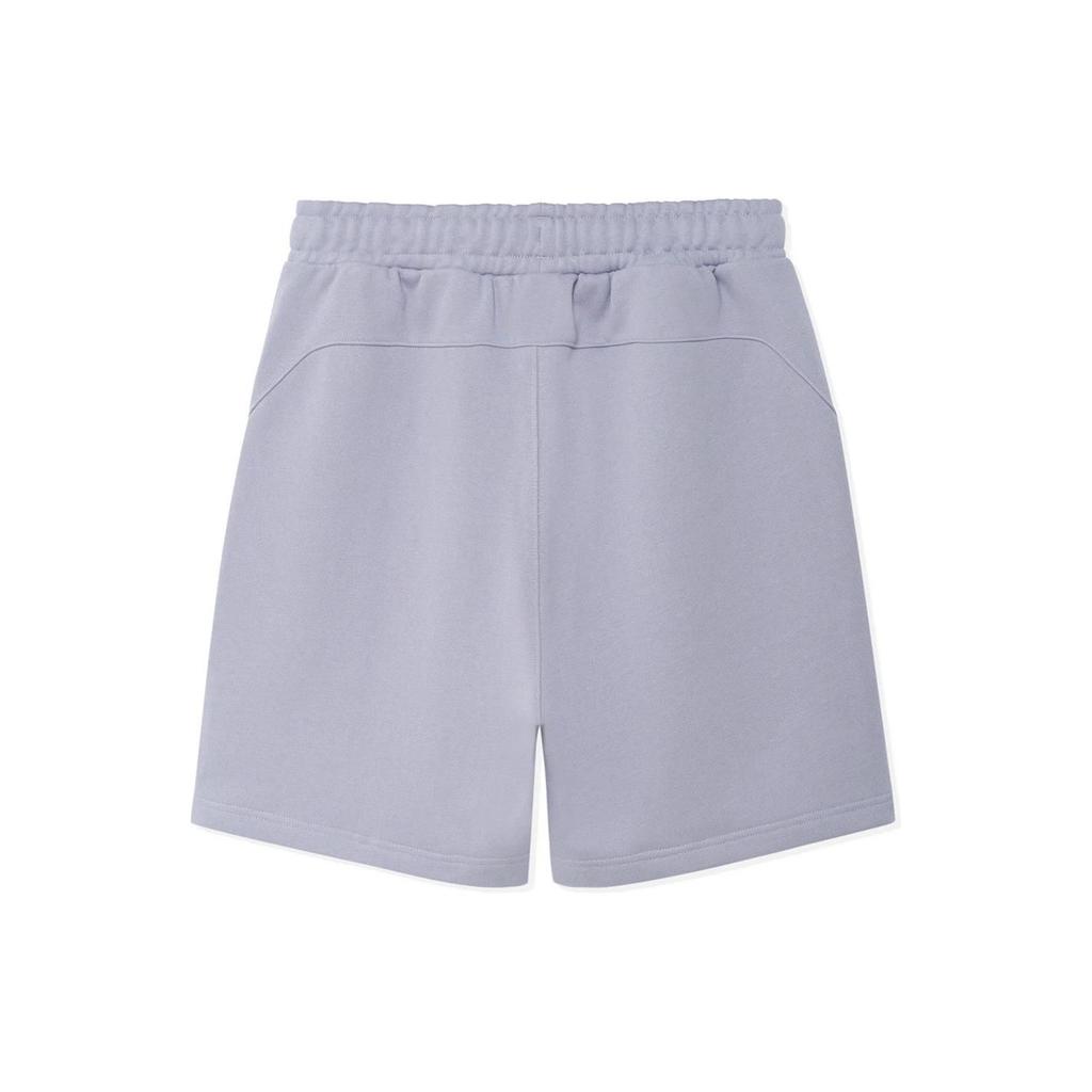 Li Ning Steven Harrington Series Loose Solid Color Sports Casual Shorts Men Shorts Smoky-Gray-Purple AKSSB47-2