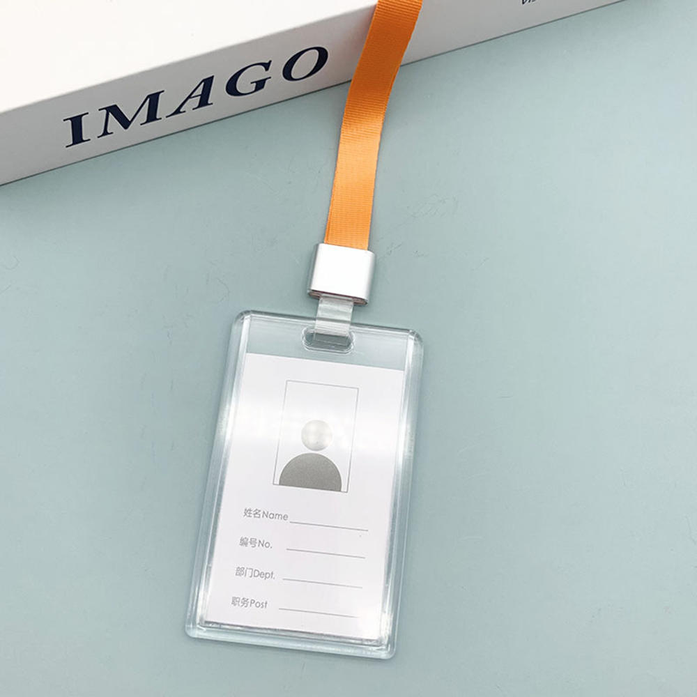Simple Student Kids Lanyard Card Holder Slim Wallet Boys Pu Id Certificate Bus Door Credit Card Bag for Girls Zipper Coin Purses