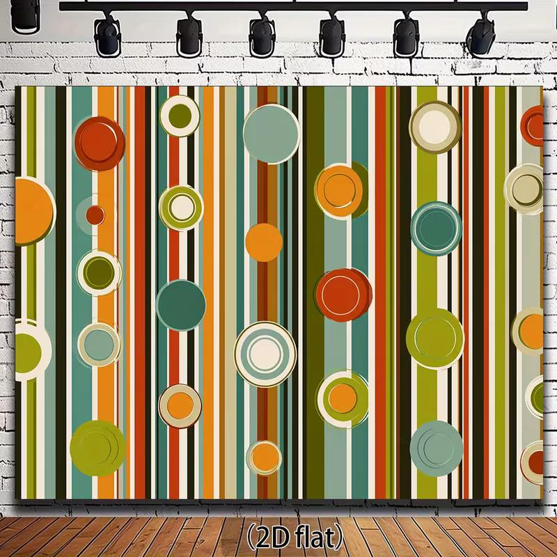 2D 70s Colorful Geometric Abstract Photography Background 47.2x31.5inch/120*80cm
