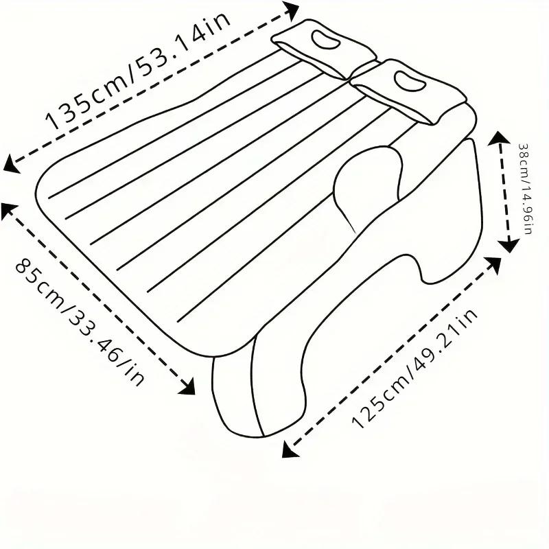 Car Travel Bed Automotive Air Inflatable Mattress Camping Sofa Rear Seat Rest Cushion Sleeping Pad Universal Inflable Coche