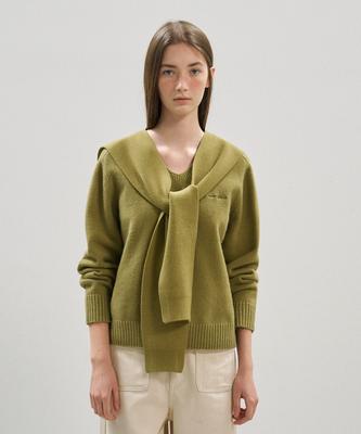 HANE Solid Core V-Neck Knit_Olive
