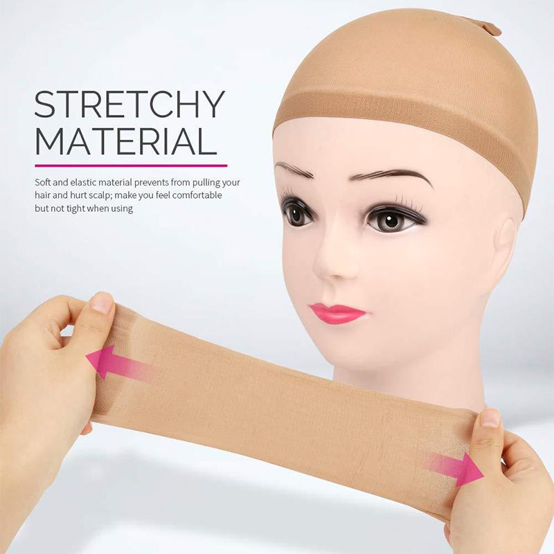 2 Pieces/Pack Wig Cap Hair Net For Weave Hairnets Wig Nets Stretch Mesh Cap For Making Wigs Free Size Wig Accessories Tools