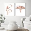 Flower Anatomy Canvas Painting Heart Lungs Skull Organ Poster Stethoscope Wall Art Printed Picture Medical Education Decoration