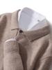 Men's 100% Pure Wool Polo Neck Sweater - Business Casual Autumn/Winter Knitwear