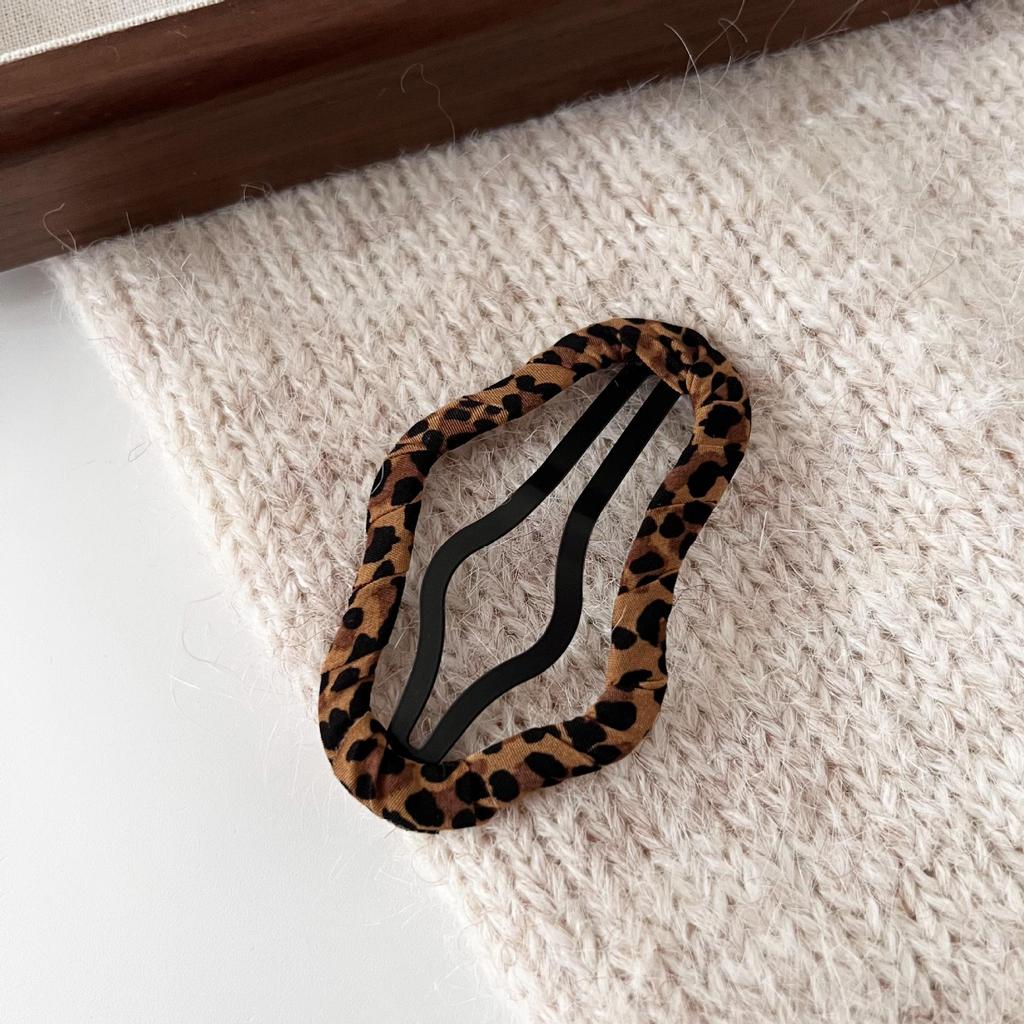 Retro Leopardenmuster BB Haarspange - Einfache, modische Seitenklammer für Pony und abstehende Haare