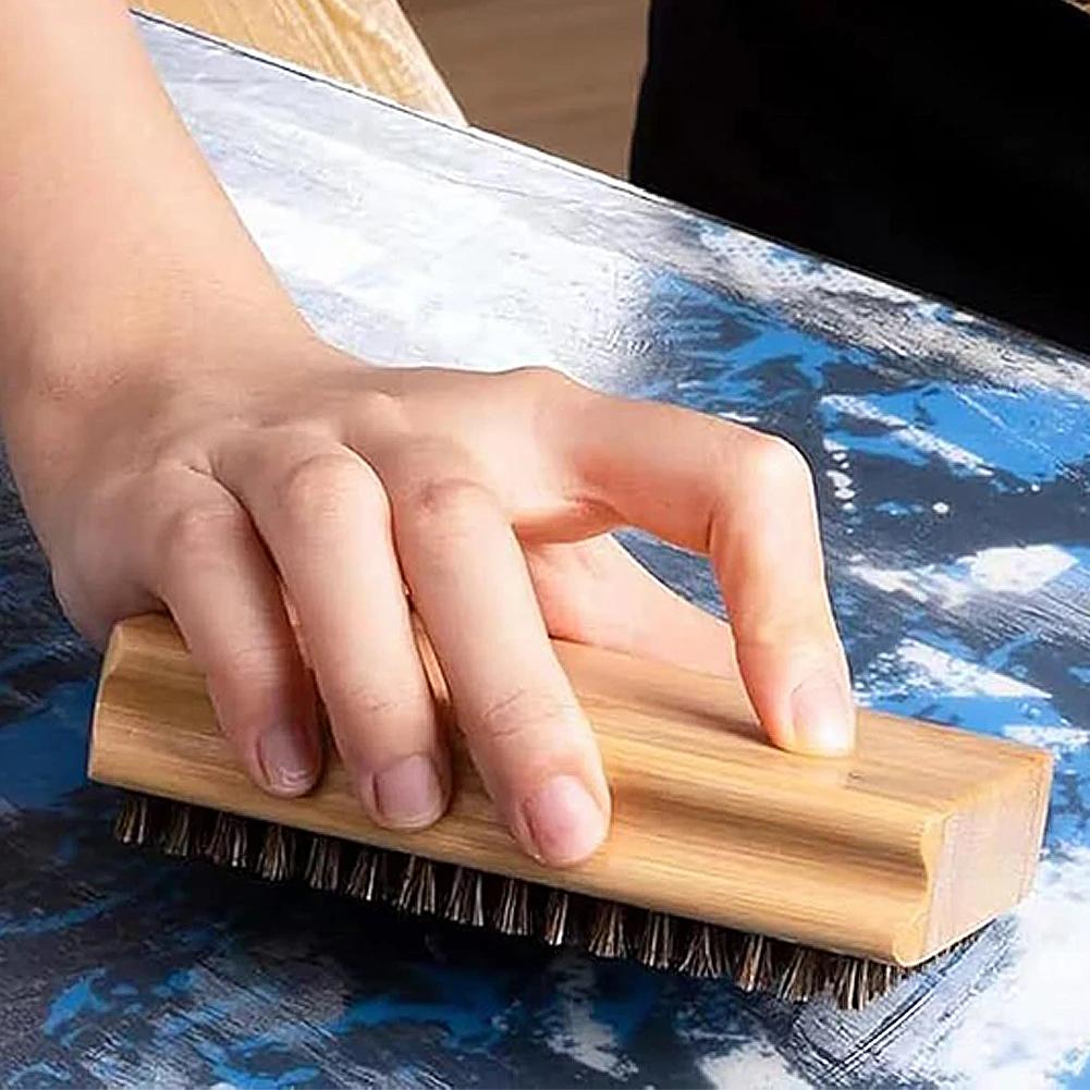 3Pcs Ski/Snowboard Wax Brush Kit Ergonomic Handle Snowboard Brush Portable Ski Waxing Brush Kit for Outdoor Skiing