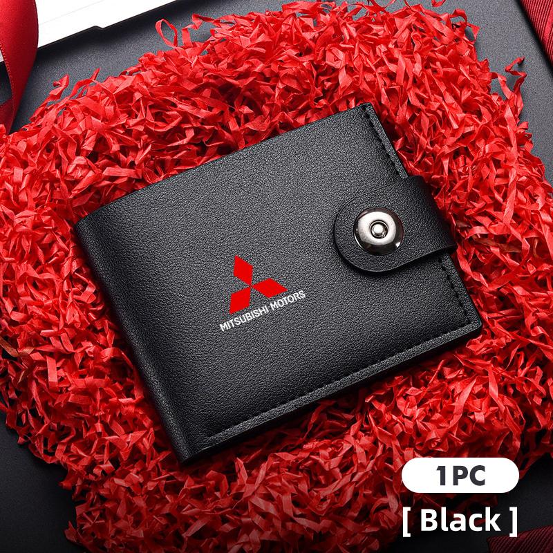 Retro Casual Men Wallets Small Card Holder Clutch For Mitsubishi Lancer ASX Pajero Mirage Attrage Xpander Outlander