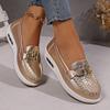 Luxury Designer Women Fashi Loafers Breathable Slip-On Vulcanized Shoe Large Size Wedge Heel Lightweight Woman Casual Sneakers