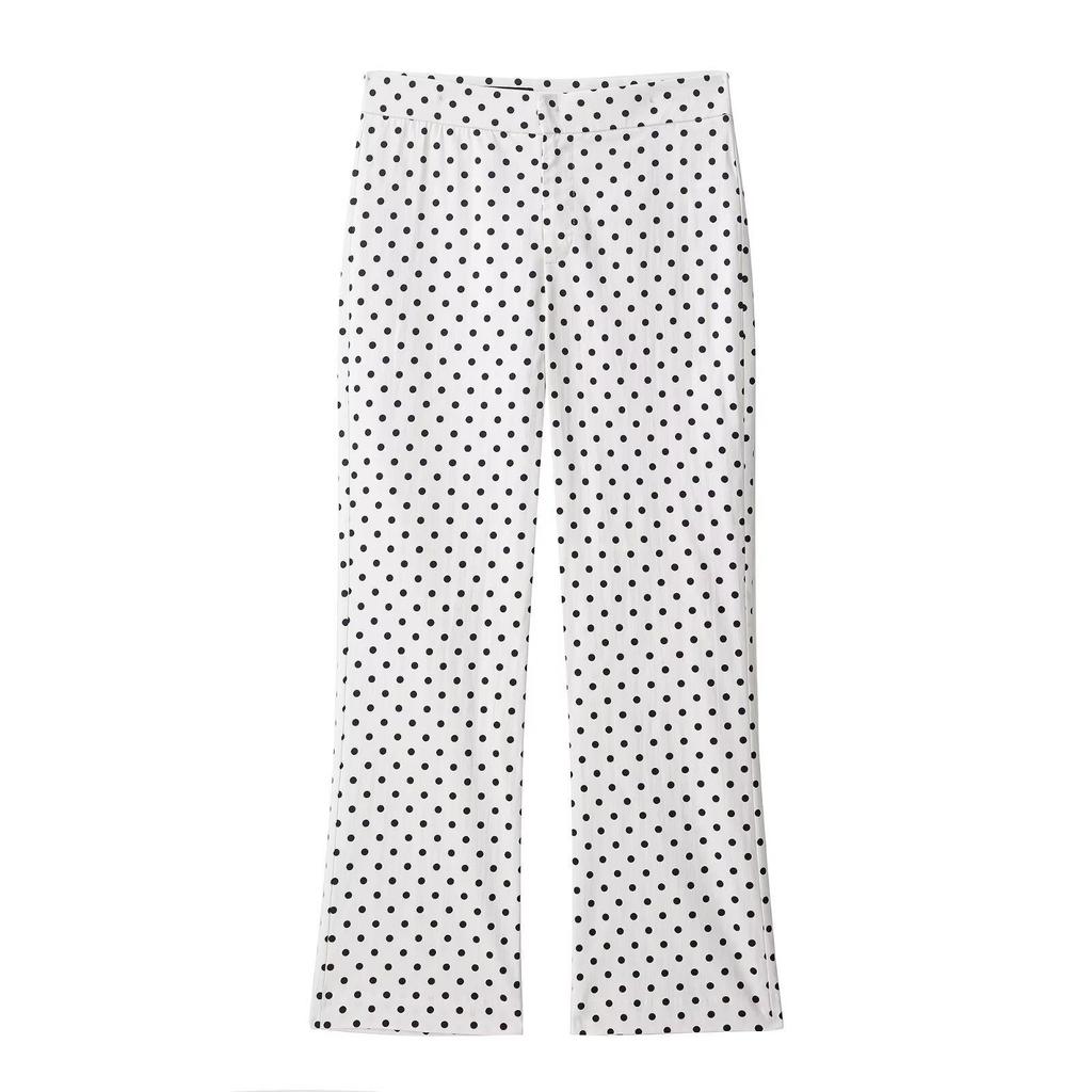 European & American Style Women's Polka Dot Bubble Jacket with Stand Collar