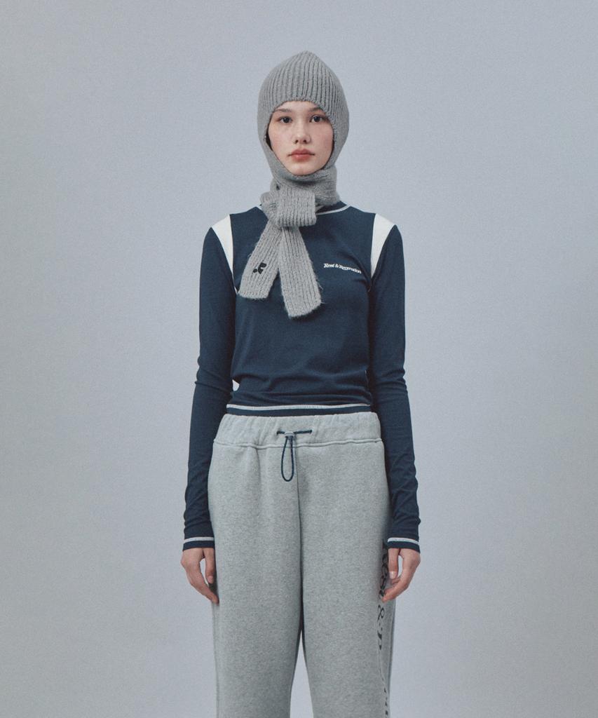 REST&RECREATION Hairy Scarf Beanie - Gray
