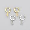 Asymmetric Rhinestone Butterfly Huggie Earrings For Women Minimalist Chic Trendy Small Hoop Earrings Fashion Jewelry Gift