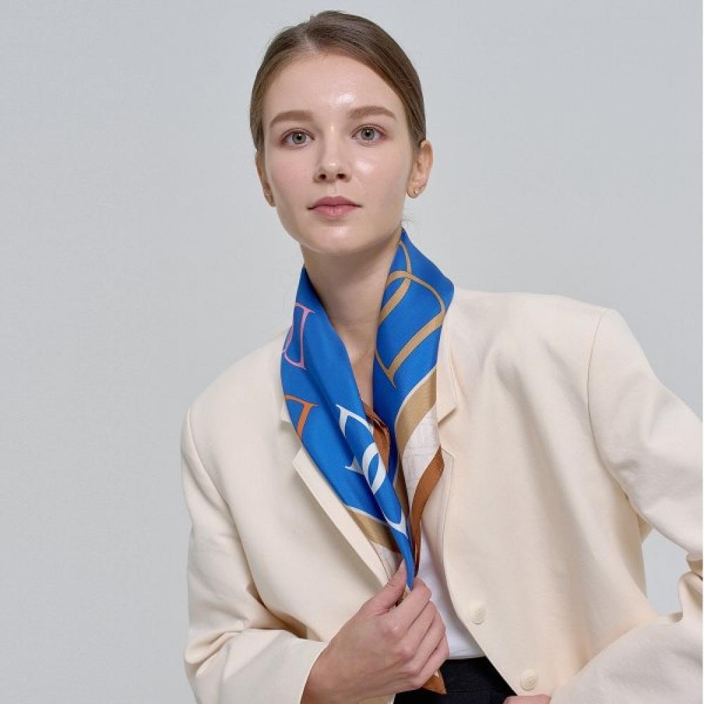 Dal Cashmere Silk Square 65 Blue D Unit Single option