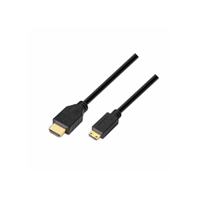 Câble HDMI vers Mini HDMI - AISENS - 3 m - Haute vitesse - Avec Ethernet - FHD/UHD/HD/3D - Plaqué or - Blindage multiple