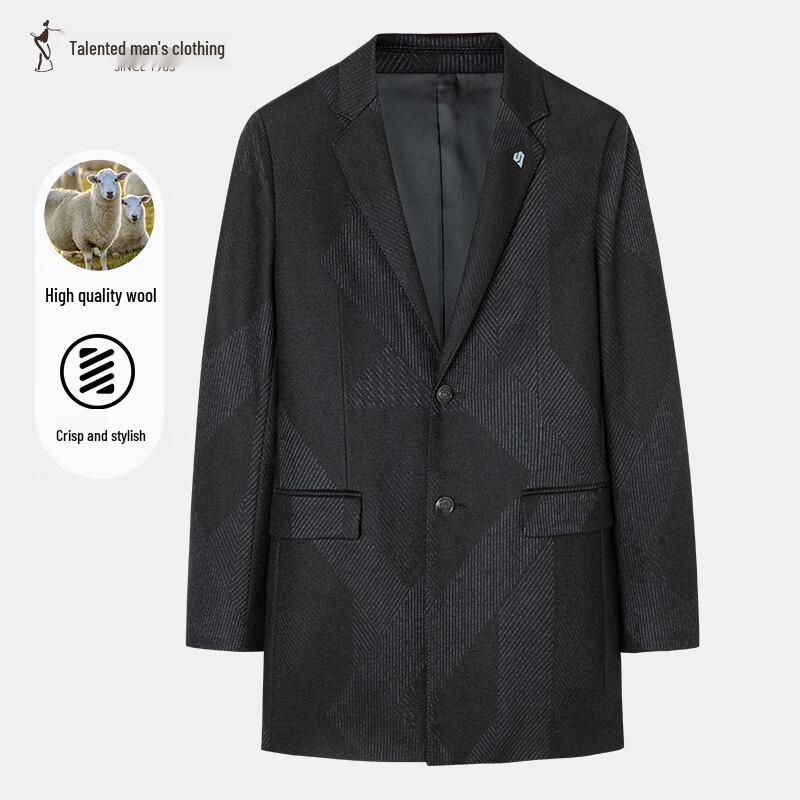 

Мужское полупальто из смесовой шерсти 2XL