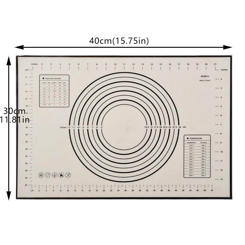

Утолщенный силиконовый коврик Paltinum для замешивания муки, тонкий антипригарный коврик для выпечки, коврик для духовки, подставка для торта 30X40 см