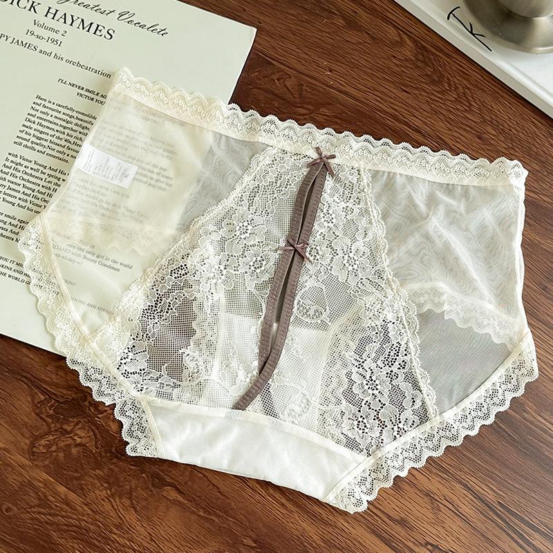 Plus Size Female Leopard Lace Hollowed Out After Pure Cotton Crotch Panties