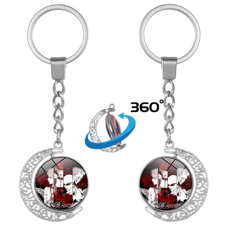 Anime Nana Komatsu & Osaki Double-Sided Rotating Keychain