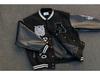 Unisex American Purple Letter Embroidery Color Block Baseball Jacket - Loose Fit, Spring 2025 High Street Trend.