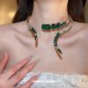 New Geometric Diamond-set Necklace, Personalized Trendy and Exaggerated, Light Luxury and Sophisticated Niche Necklace for Women