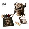 Art Class Supplies Halloween Animal Hood Crochet Kit, Skull Spider Bat Hat DIY Fashionable Earflap Spooky Pumpkin Craft Kit for Adults Teens,