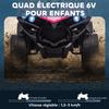Electric Ride-On Quad Bike for Kids, 6V, Music, LED Headlights, 18-56 Months, 70 x 42 x 45 cm, Pink