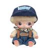 In Stock: Cute Denim Cap & Overalls Set for Dimo Newborn Diary Doll - Plush Toy Blind Box Clothes