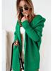 2025 Purple Batwing Knit Hoodie - Women's Loose-Fit Temperament Commuter Sweater Coat