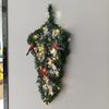 Christmas Teardrop Swag 20" Faux Pine Greenery Teardrop Wreath