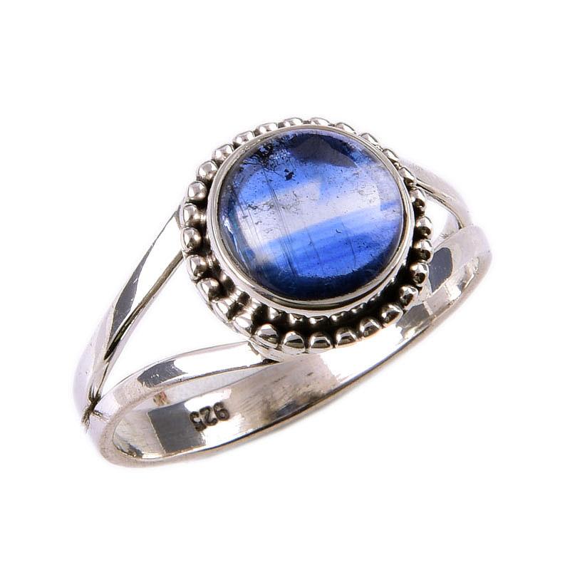 Natural Kyanite Gemstone Handmade 925 Solid Sterling Silver Gift Ring S.9 o1i22