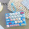 Portable Keyboard Key Pendant Mechanical Fidget Keychain Toy, 26 Tactile Analog Keys Decompression Switch Feel Stress Relief for Backpacks And Wallets