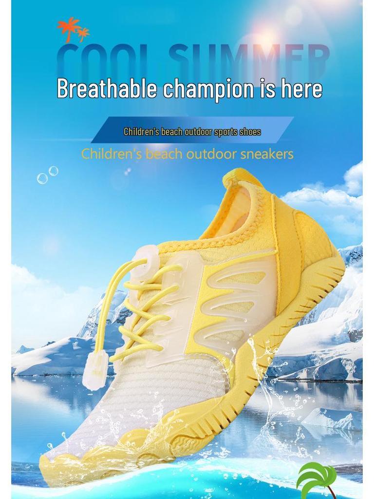 Kids' Non-Slip Breathable Water Shoes - Soft Sole for Swimming, Beach, & Fitness Activities