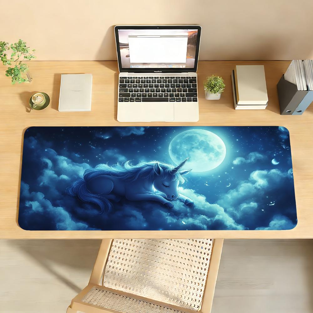 Starlight Unicorn Mouse Pad Nonslip Locking Edge DeskMat PC Laptop Accessories Rubber Office Keyboard Large Game XXL Carpet